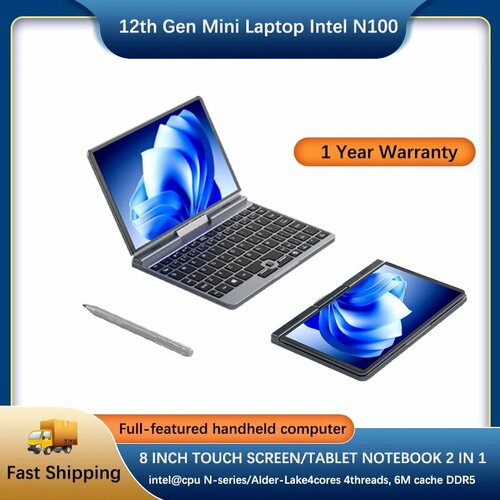 YSJMNPC мини-ноутбук 12-го поколения Intel N100 четырехъядерный 8 ...