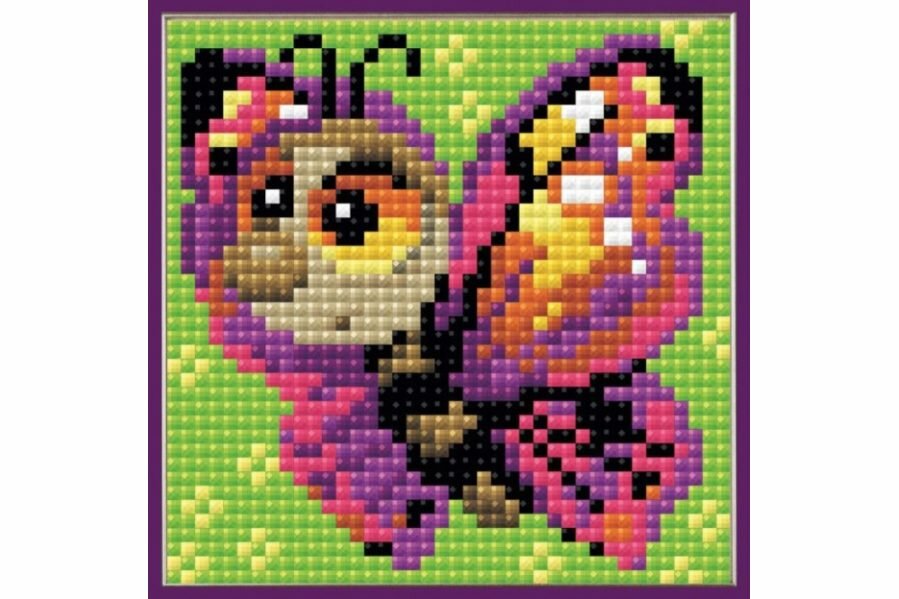 Мозаичная картина стразами риолис (Сотвори Сама), Бабочка, 10*10см, 1шт
