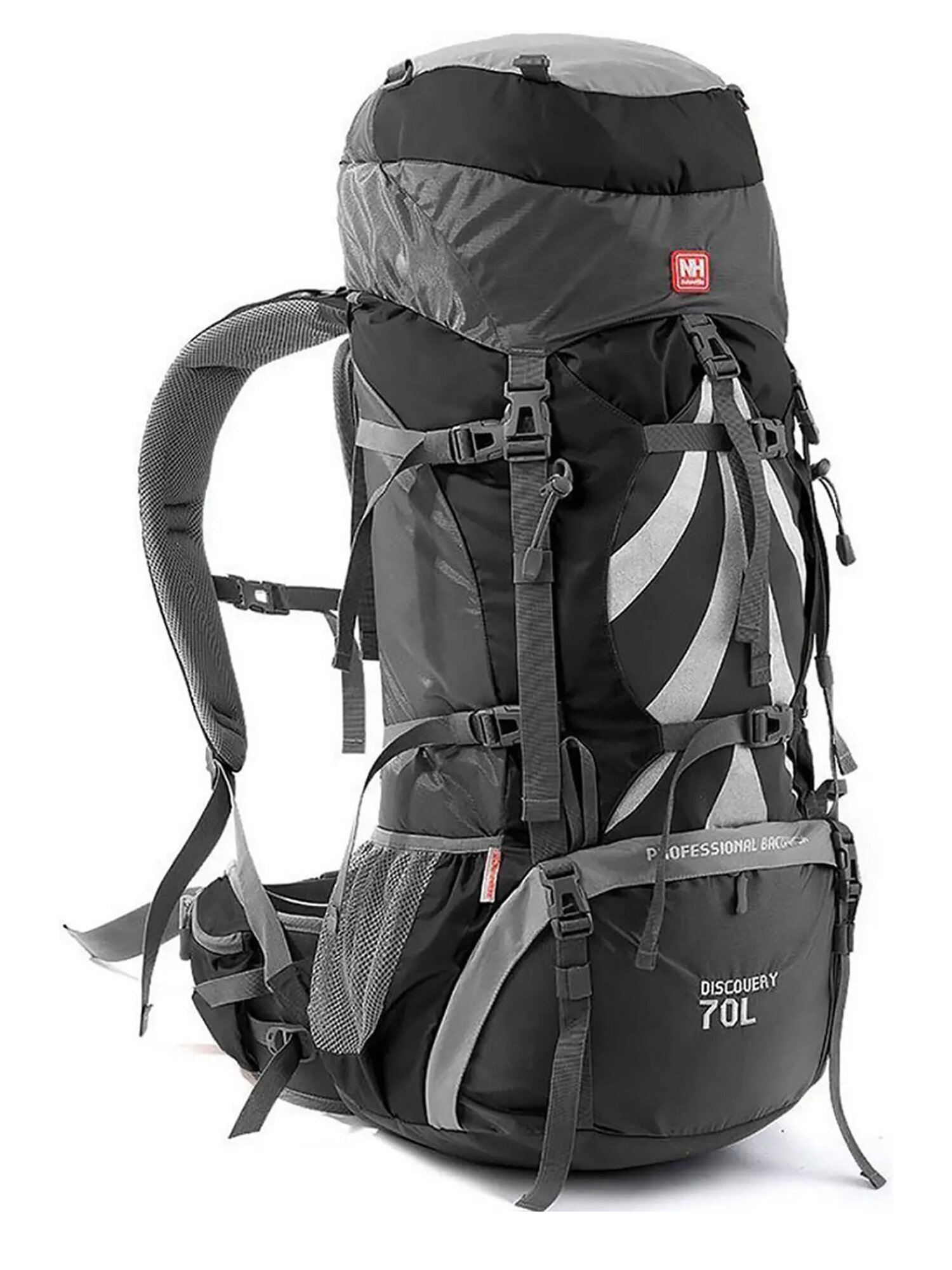 Рюкзак Naturehike Discovery 70 L Black/Gray