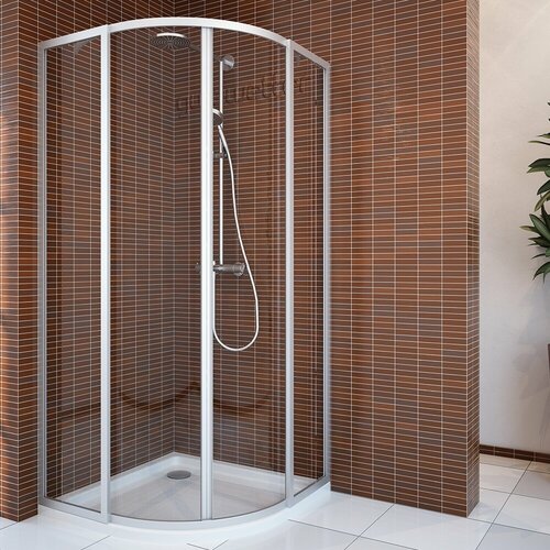 Душевой уголок GWMPPRRND401 90x90x190 см, цвет фурнитуры хром матовый, цвет стекла бесцветный, стекло закаленное 4 мм