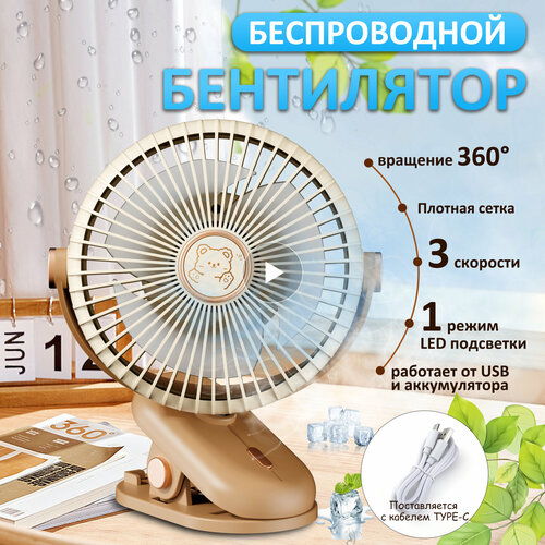 Настольный вентилятор бесшумный с прищепкой-вентилятор 1200₽
