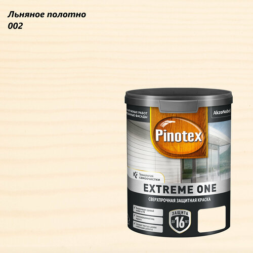 Краска защитная сверхпрочная для древесины фасадов Pinotex Extreme One 09л льняное полотно 002 2544₽