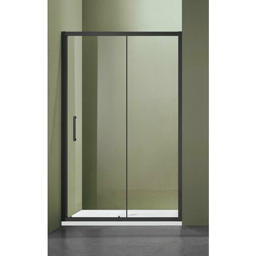 Душевое ограждение дверь в нишу SANTREK AQUA Lea- DF-1000-C 10001850 Прямое стекло Прозр 5мм профиль Чёрный 17801₽