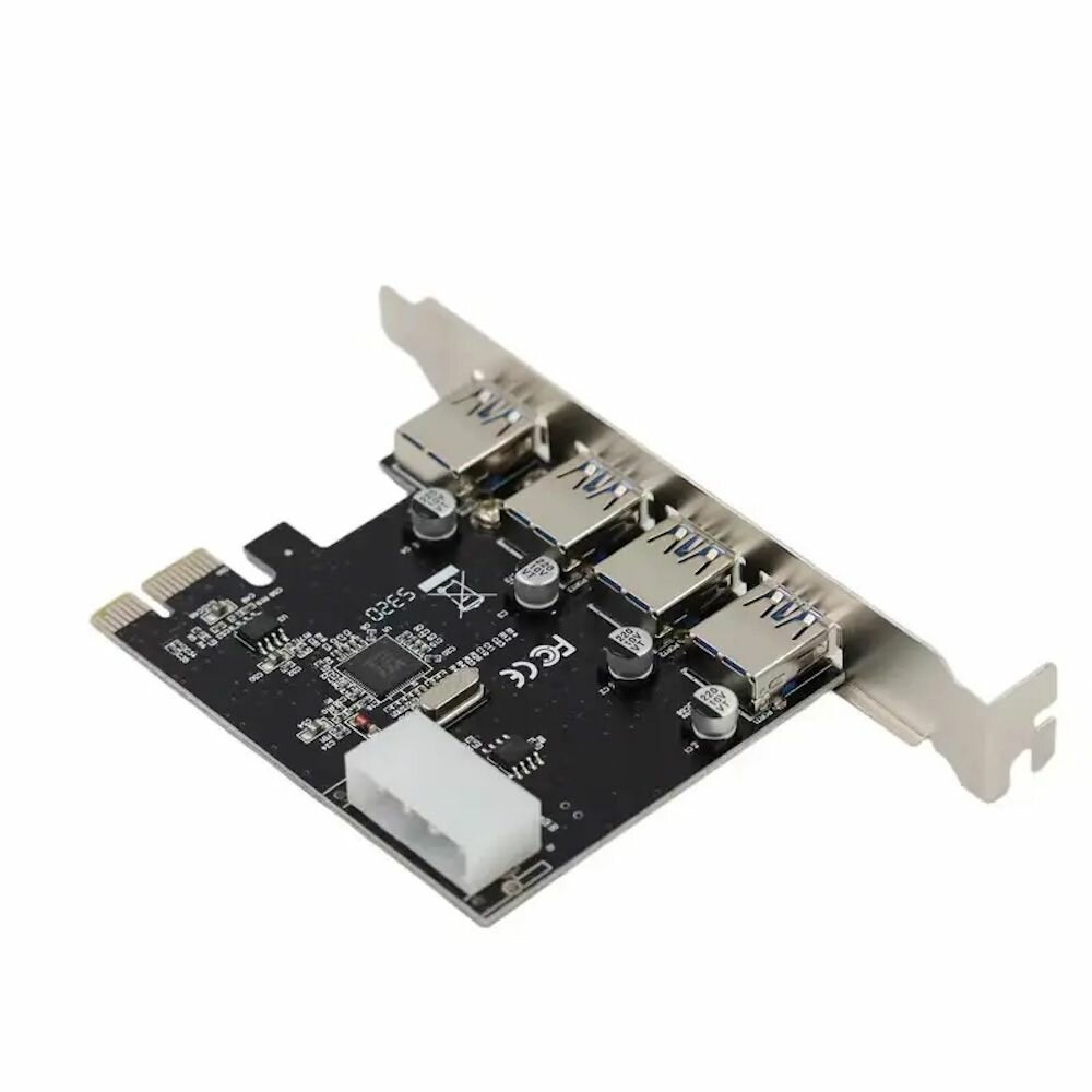 Контроллер PCIe x1 v2.0 (VIA VL805) USB 3.2 Gen1x1, 4 x USB-A (ORIENT VA-3U4PEV2) — фото 1