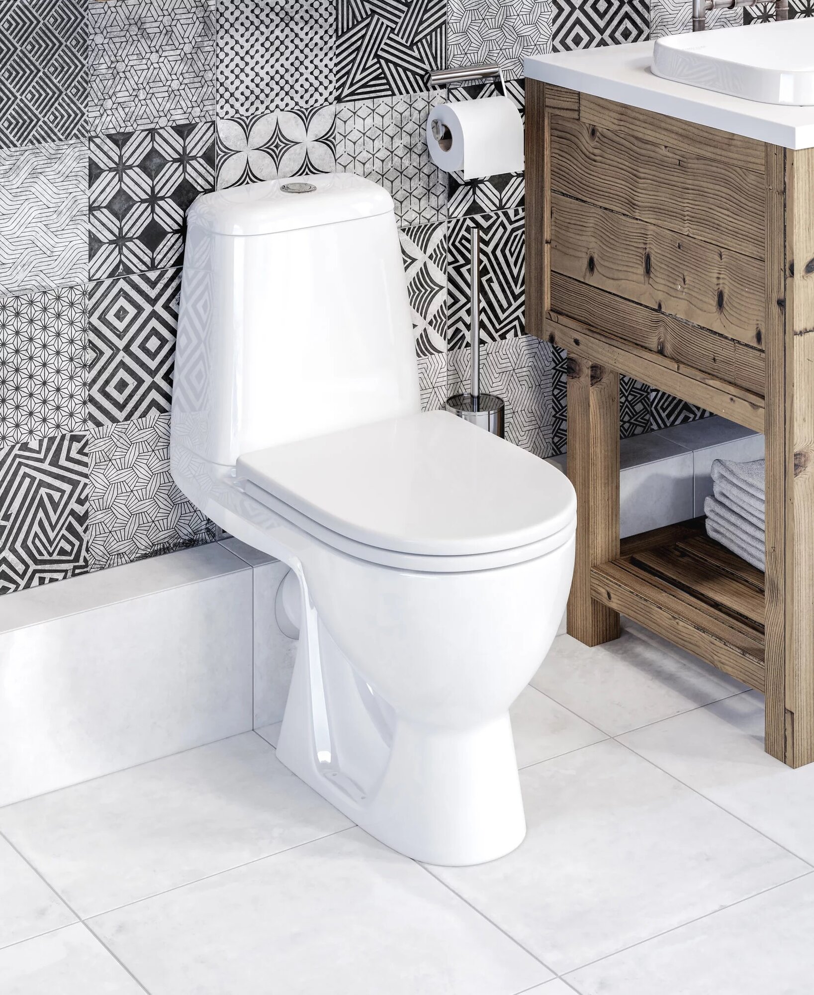 Унитаз-компакт Sanita luxe Max Comfort с микролифтом (MAXSLCC01040513)