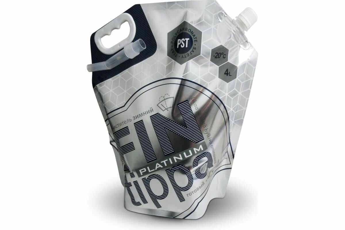 Стеклоочиститель FinTippa марка 04 Platinum -20C, 4 л, дой-пак 4607066982798