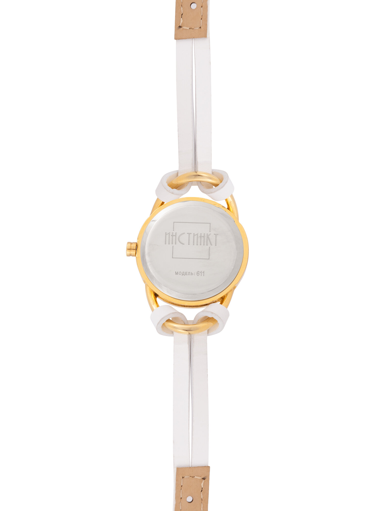 Наручные часы Слава, золотой, белый — фото 1