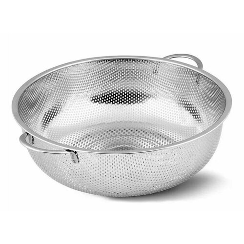 МХТ Дуршлаг круглый с ручками, диаметр 24см, металл/