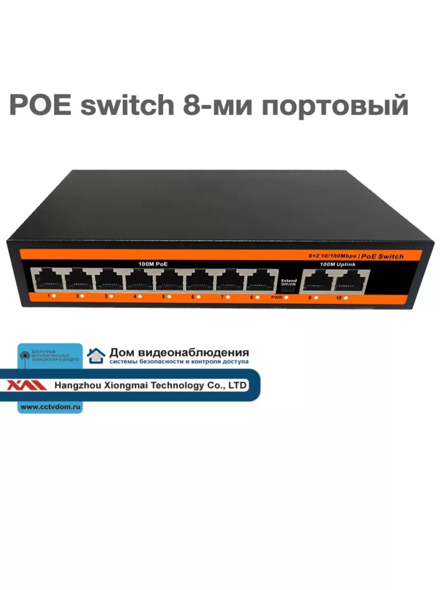 ND-MP0820 - 8. Свитч POE 8-ми канальный.