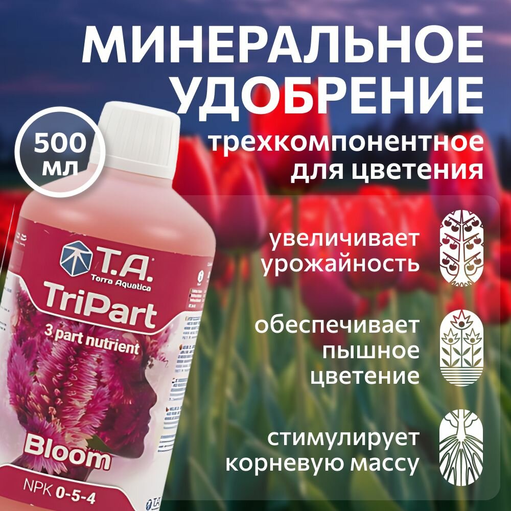 Удобрение Terra Aquatica TriPart Bloom (ex GHE FloraBloom) 0.5 л.