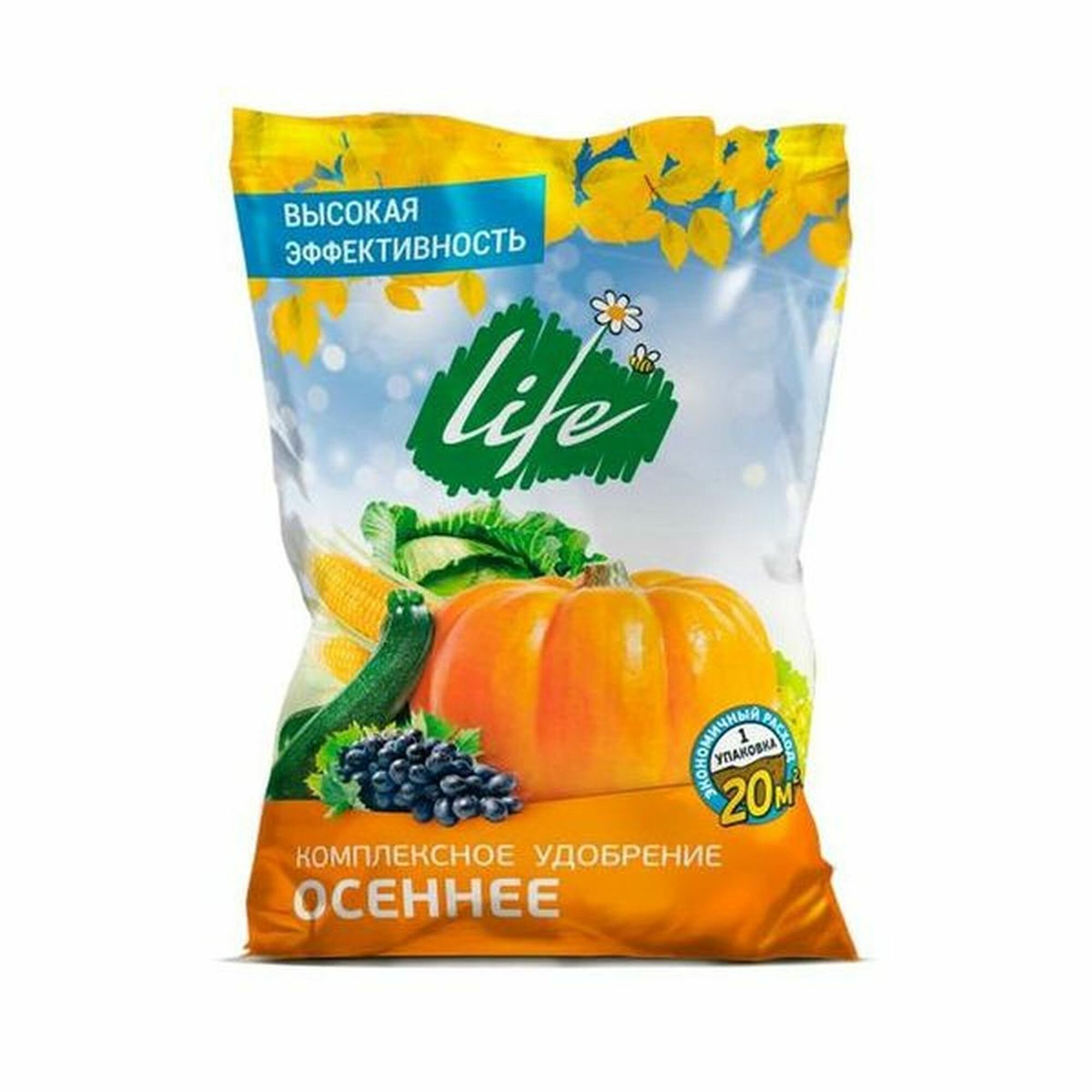 Удобрение Life Осеннее 0 9кг факториал