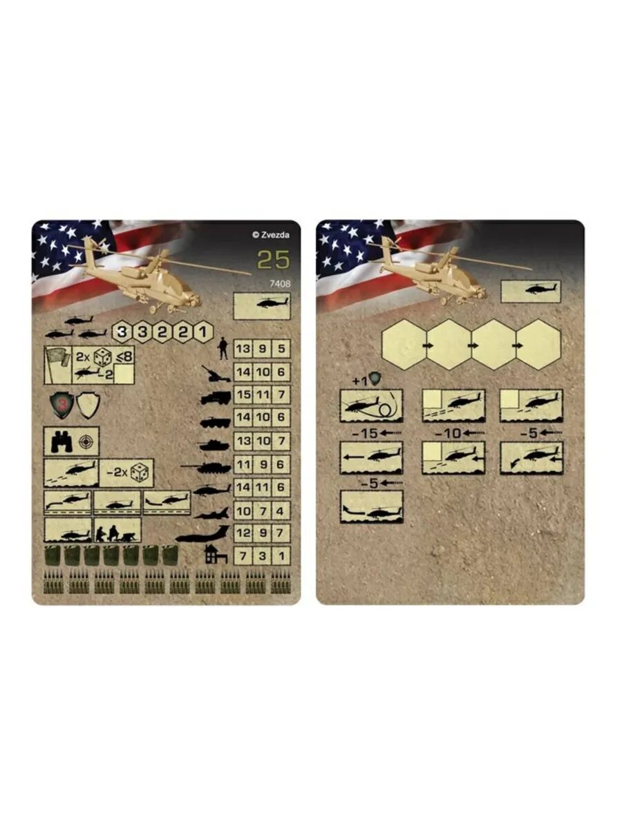 ZVEZDA Американский вертолёт Апач 21 деталь, масштаб 1:144, сборная модель — фото 1