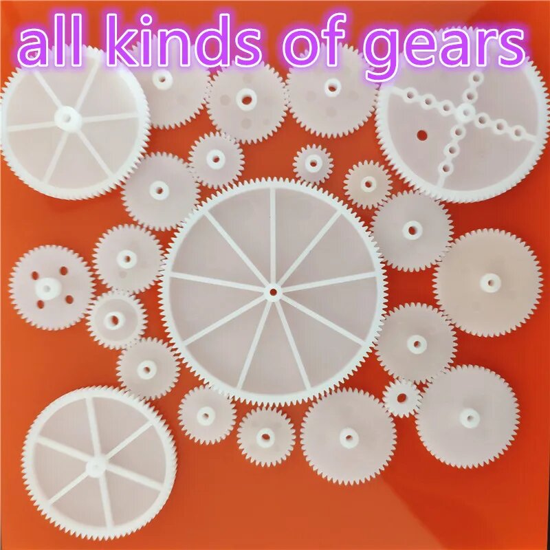 Пластиковые зубчатые редукторы M0.5 ABS 2 шт./10 шт, 562A, 2pcs of gears
