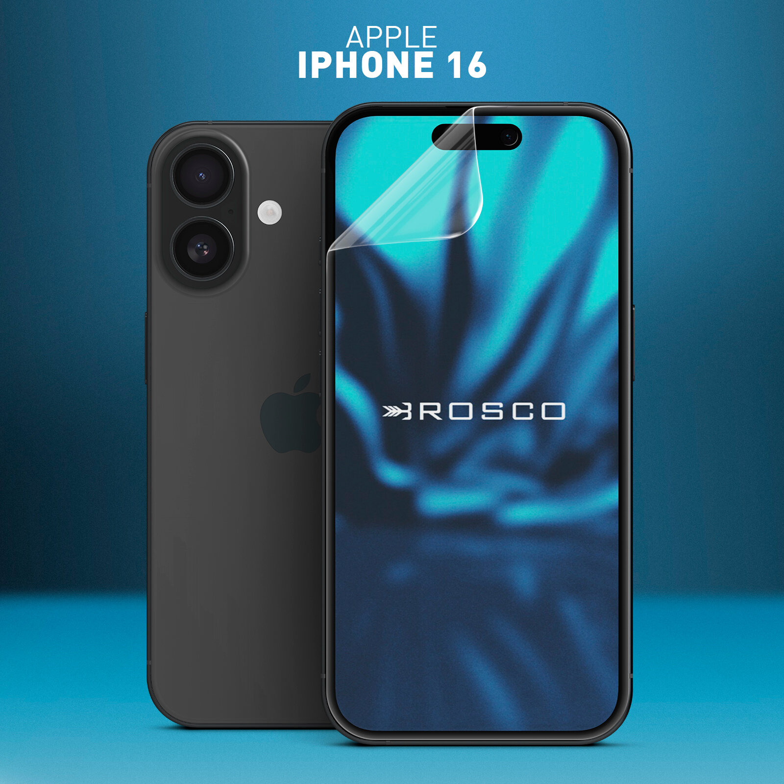 Гидрогелевая пленка Rosco на Apple iPhone 16 (Айфон 16), глянцевая