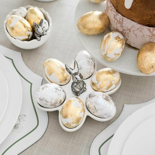 Фальбер бел-сереб Блюдо для яиц 185x155x8 1 пр 2690₽