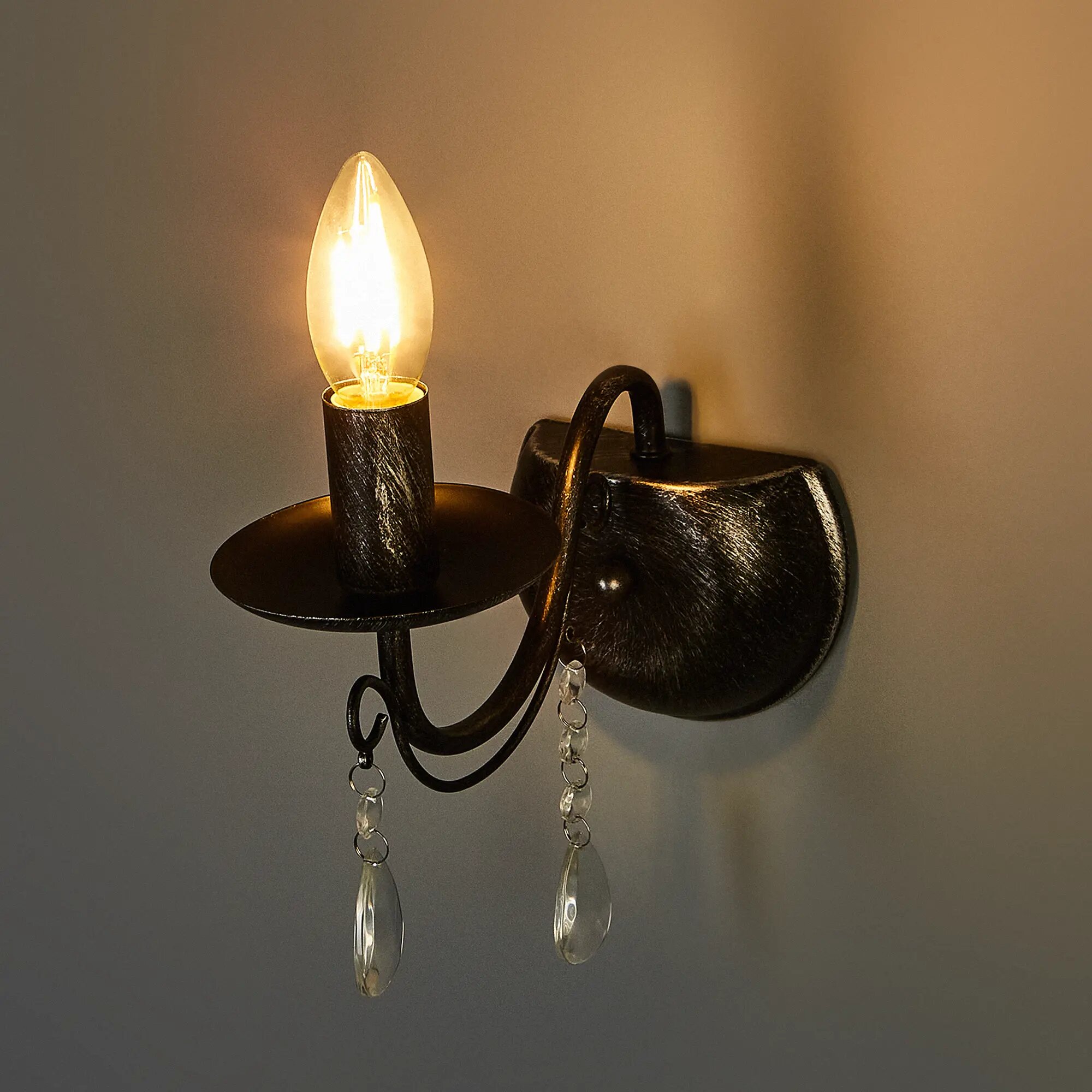 Бра «Аврора» цвет чёрный