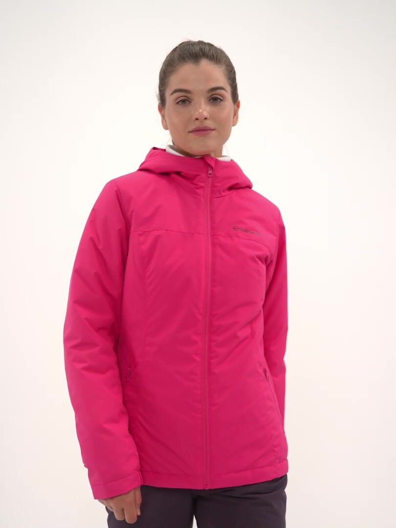 Куртка горнолыжная GLISSADE Basic Women's Padded Jacket, размер 50, малиновый — фото 1