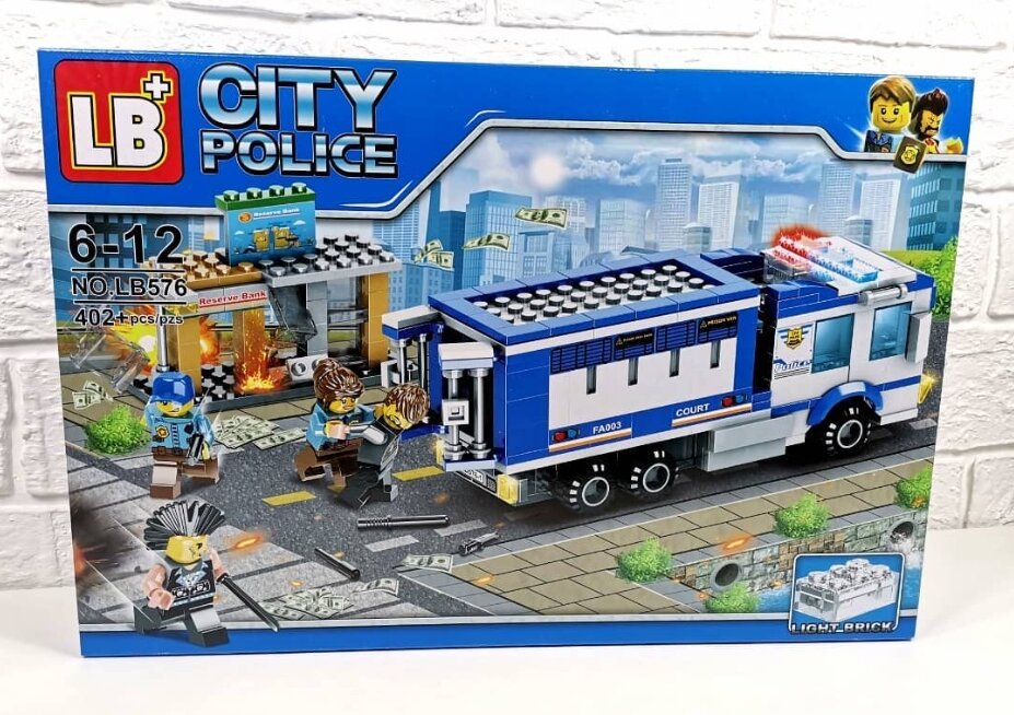 Конструктор City Police, полицейский грузовик, для детей 6-12 лет, 402 детали — фото 1