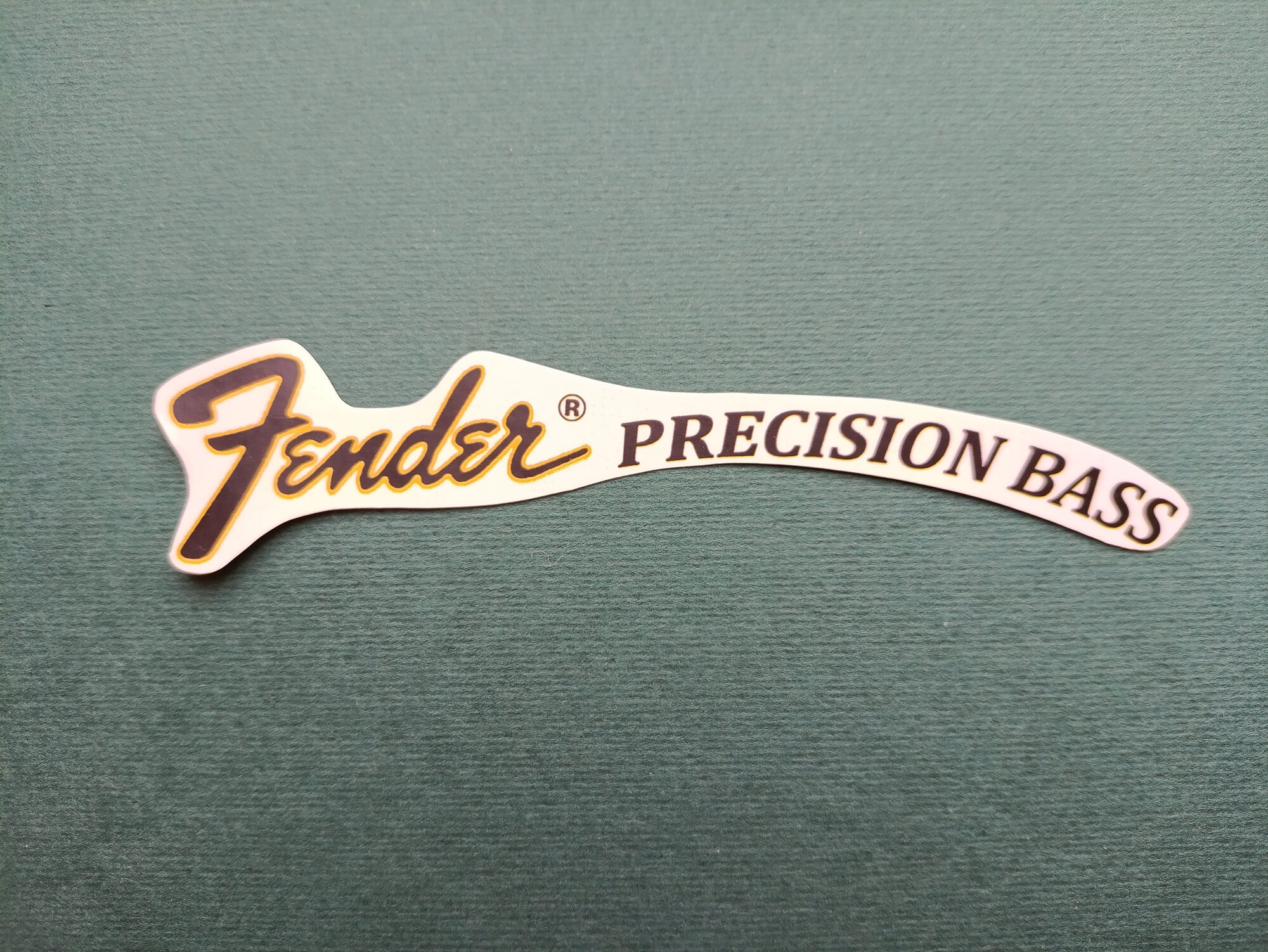 Деколь (водный перевод) на голову грифа электрогитары Fender Precision Bass.