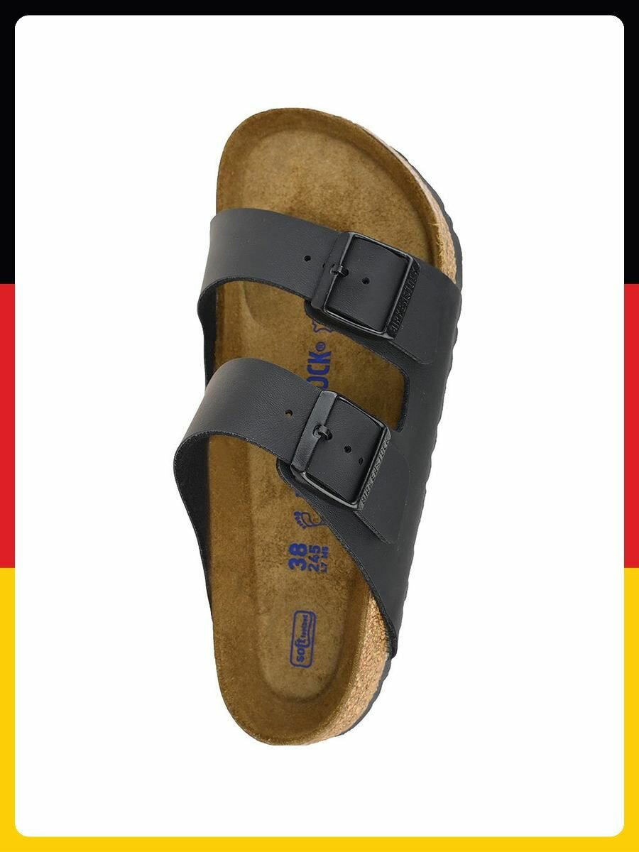 Изображение Мюли Birkenstock Arizona Birko-flor Soft Insole, черный, EU 46