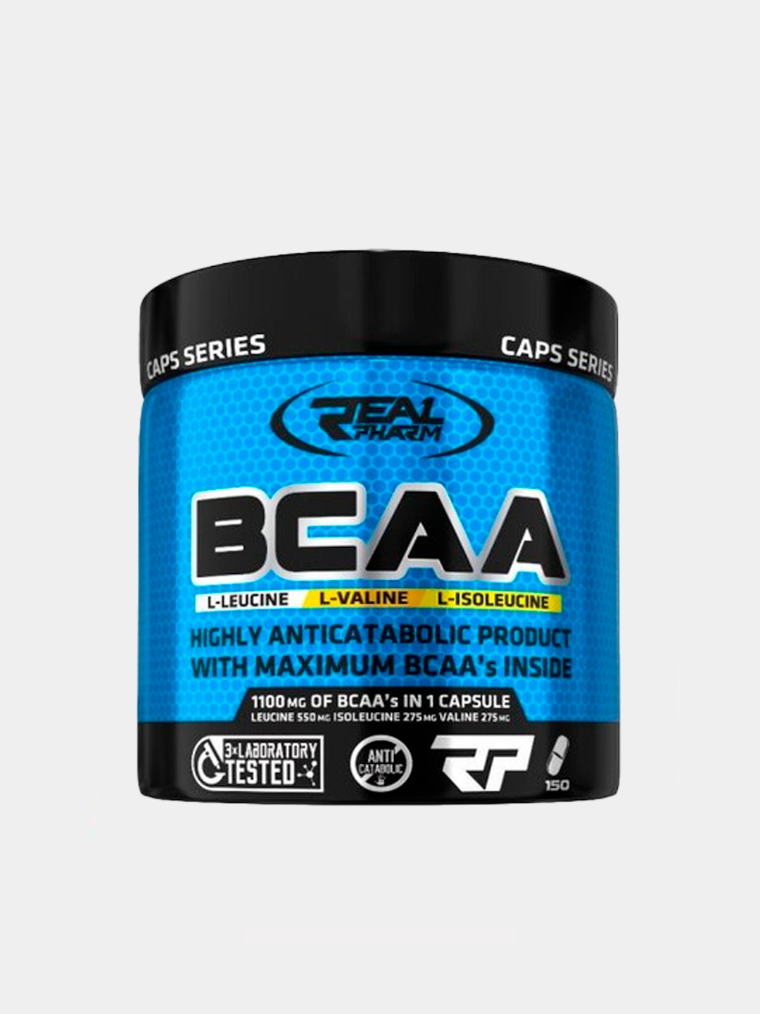 BCAA 1100 мг Real Pharm 150 капсул – рост мышц и восстановление — фото 1