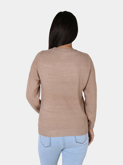 Свитер размер One Size, , бежевый меланж — фото 1