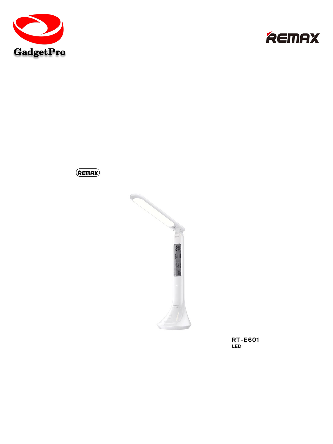 Настольная лампа REMAX RT-E601: современный дизайн, регулировка яркости, LED, для учебы и работы