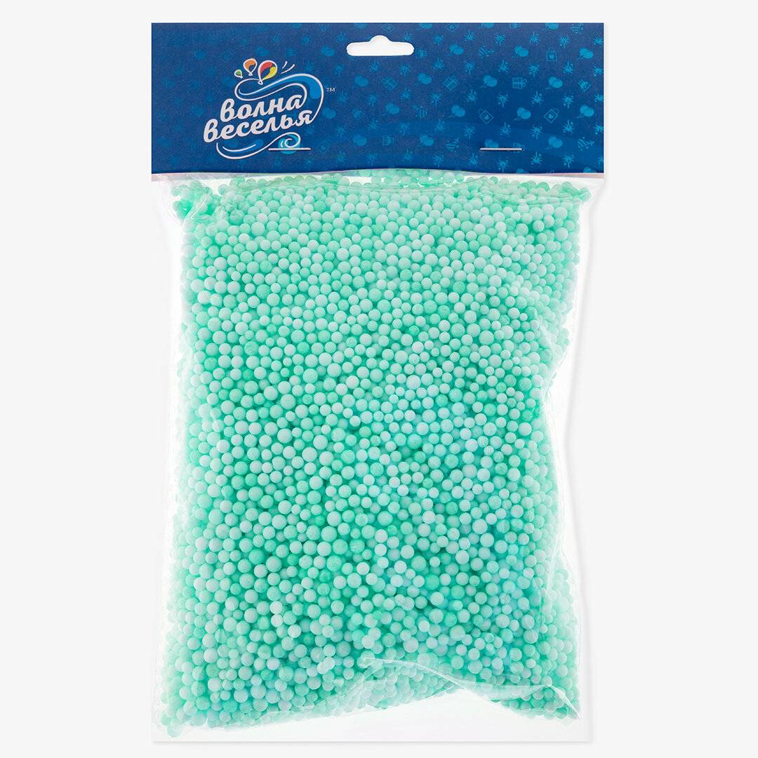Шарики пенопластовые Волна веселья тиффани, 2-4 мм, 10 гр, для декорирования