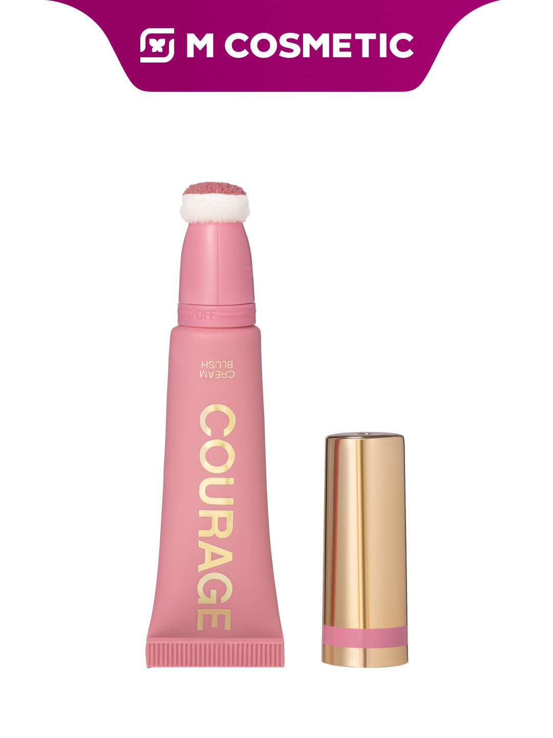 Румяна кремовые Vivienne Sabo "Courage" т02, для лица, 4,3 г, спонж в комплекте