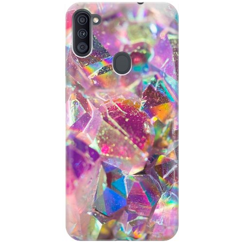 фото Re:pa накладка transparent для samsung galaxy a11 / m11 с принтом "розовые кристаллы"