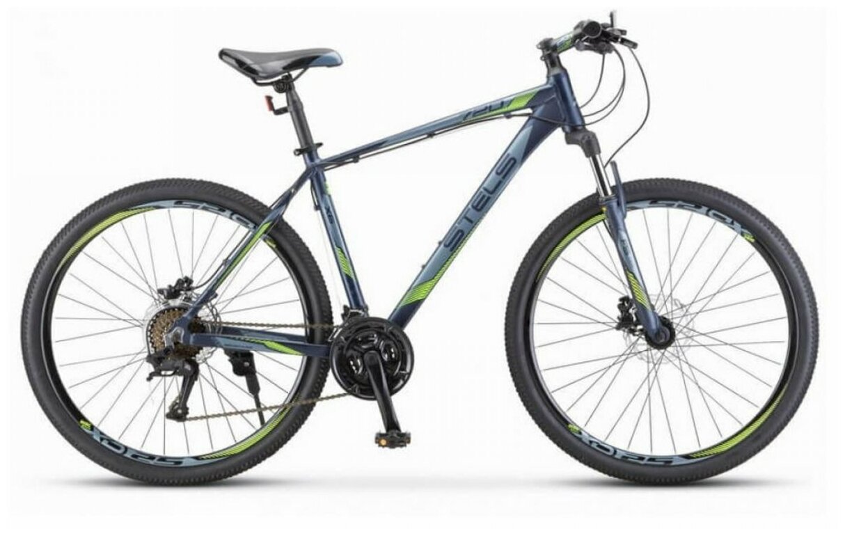 Велосипед горный Navigator-640 D 26" ,размер рамы/цвет; 19" Антрацитовый/зелёный 2021,STELS (Стелс)
