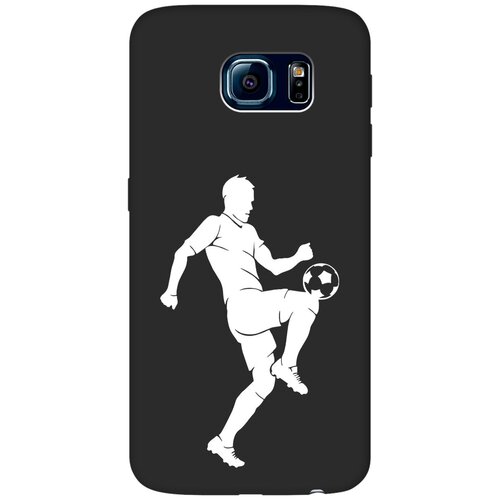 Матовый чехол Football W для Samsung Galaxy S6 / Самсунг С6 с 3D эффектом черный матовый чехол snowboarding w для samsung galaxy s6 самсунг с6 с 3d эффектом черный