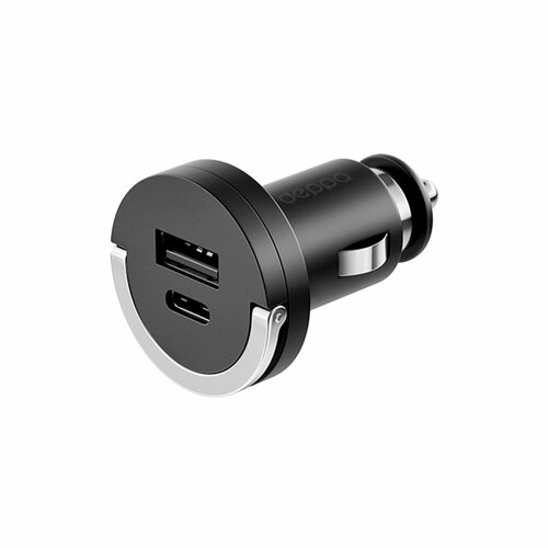 Автомобильное зарядное устройство USB Type-C + USB-A, QC3.0, Power Delivery, 30Вт, Ultra, Deppa, крафт, Deppa 11211-OZ