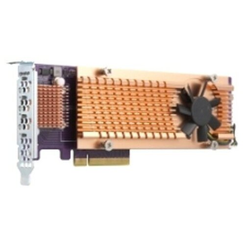 Плата расширения QM2-4P-384 Qnap QM2-4P-384 Quad M.2 PCIe SSD expansion card; supports up to four M.