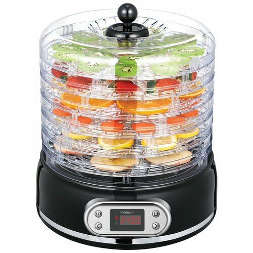 Сушилка для овощей Pioneer FD807D с цифровым управлением 5 поддонов приготовление пастилы 450 Вт 449900₽