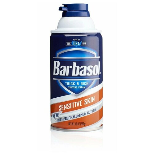 BARBASOL Пена для бритья Sensitive Skine 283 мл. товары для бритья barbasol крем пена для бритья тонизирующая barbasol pacific rush