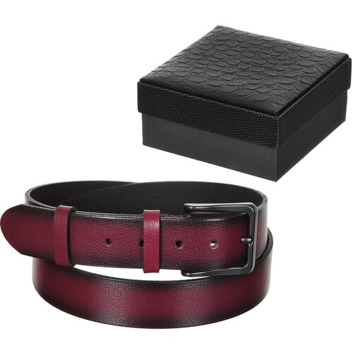 фото Ремень caesarleo, натуральная кожа, для мужчин, длина 125 см., бордовый