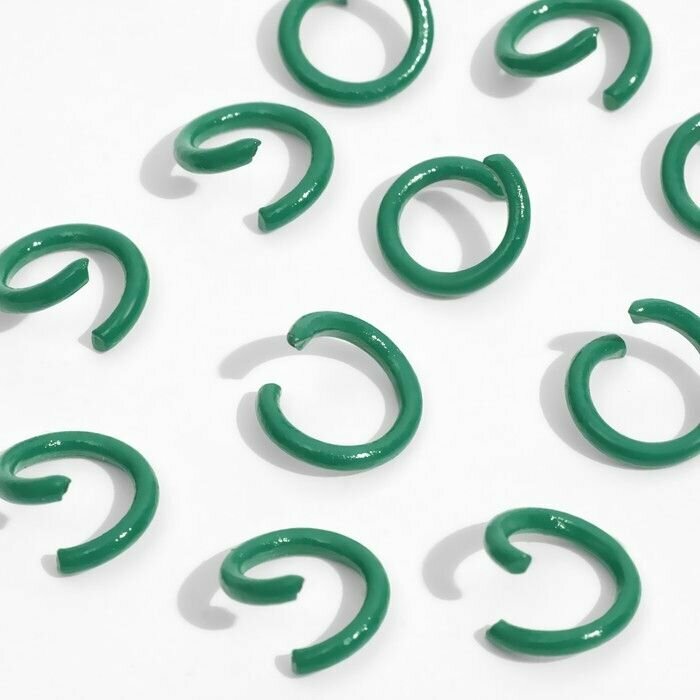 Кольцо соединительное / Для бижутерии, разъемное d-5мм , (набор 30гр), цвет зеленый