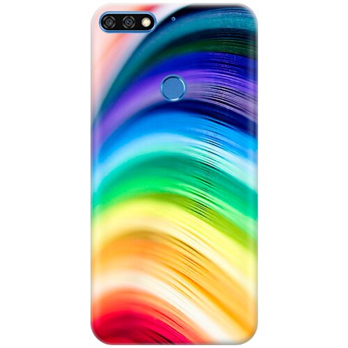 фото Re:pa накладка transparent для huawei y6 prime (2018) / honor 7c / honor 7a pro с принтом "разноцветные нити"