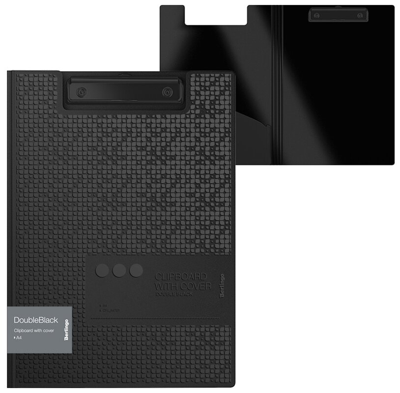 фото Berlingo Папка-планшет с зажимом DoubleBlack А4, пластик