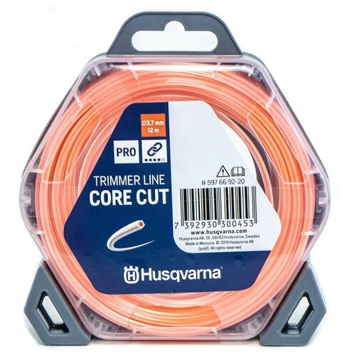 фото Леска для триммера husqvarna corecut 2.7 мм/12 м пятиугольная с сердечником