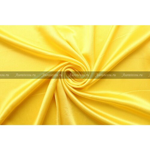 Ткань Шёлковый атлас M. Kors ярко-жёлтый, ш134см, 0,5 м