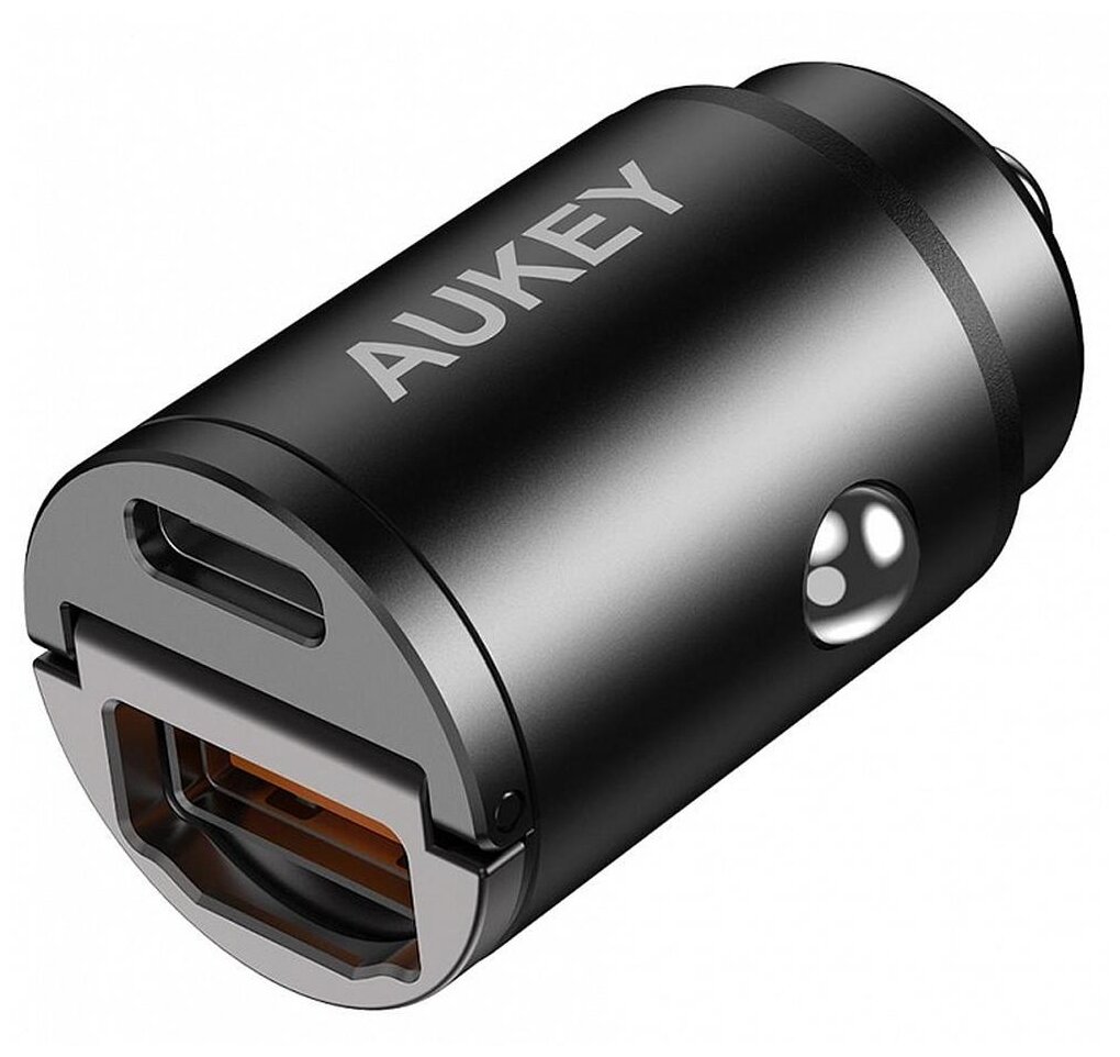 Автомобильное ЗУ Aukey Enduro Nano AC Dual-Port USB-C/USB-A 30W [СС-А3]