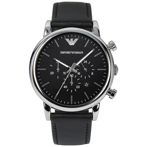 наручные часы emporio armani luigi черный Наручные часы EMPORIO ARMANI AR1828, серебряный, черный