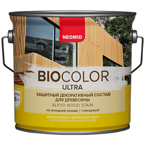 Состав защитный для древесины Neomid Bio Color Ultra полуглянцевый (2,7л) сосна