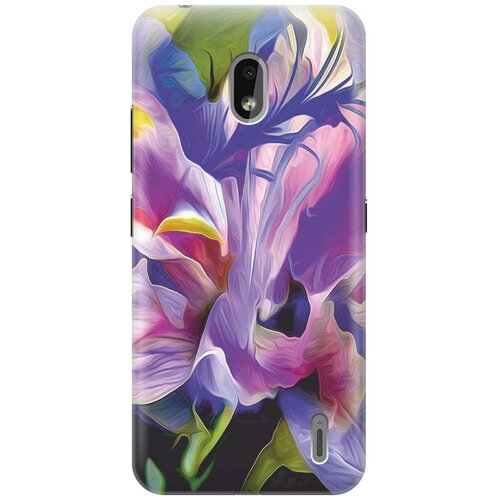 фото Gosso ультратонкий силиконовый чехол-накладка для nokia 2.2 с принтом "цветочная абстракция"