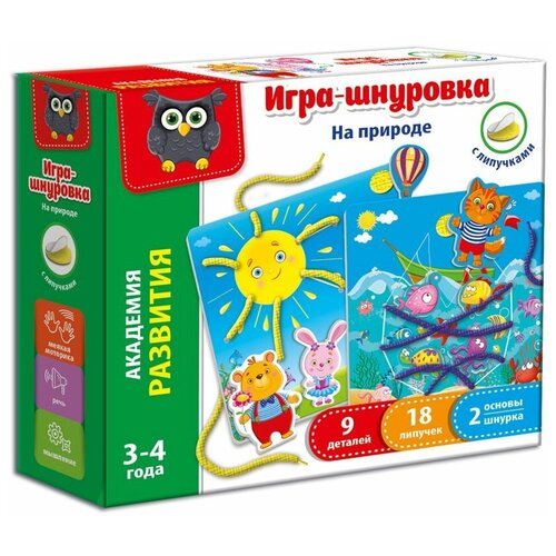 Игра-шнуровка с липучками На природе VT5303-02