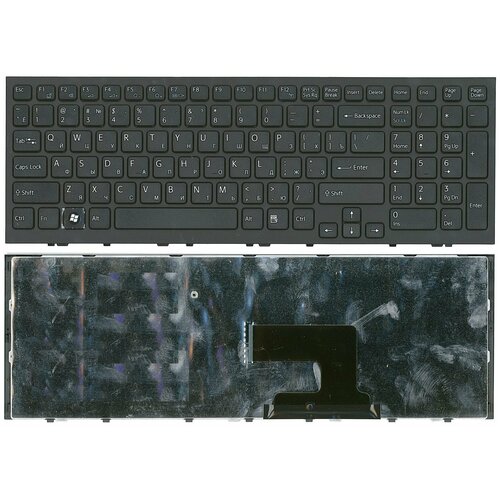клавиатура для ноутбука sony vaio vpc ya vpc yb черная с серебристой рамкой Клавиатура для ноутбука Sony Vaio VPC-EH черная, с рамкой