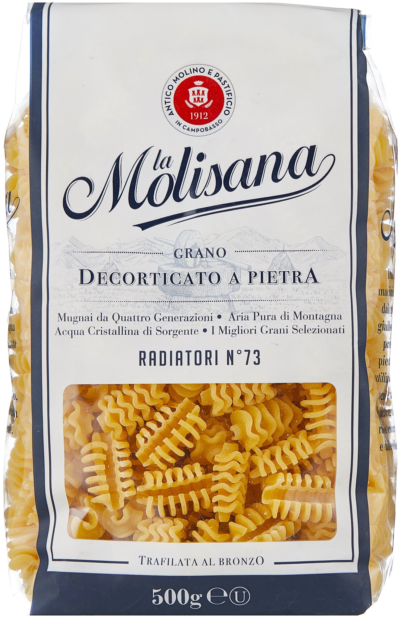Макаронные изделия La Molisana фигурные Radiatori из твердых сортов пшеницы № 73, 500 г - фотография № 2