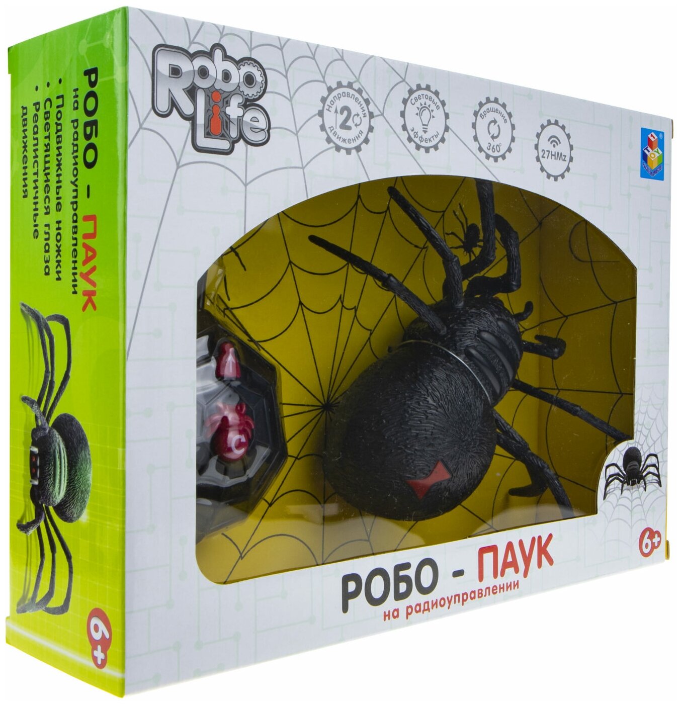 1toy T19034 RoboLife игрушка "Робо-паук" (свет, звук, движение) на р/у - фото №5